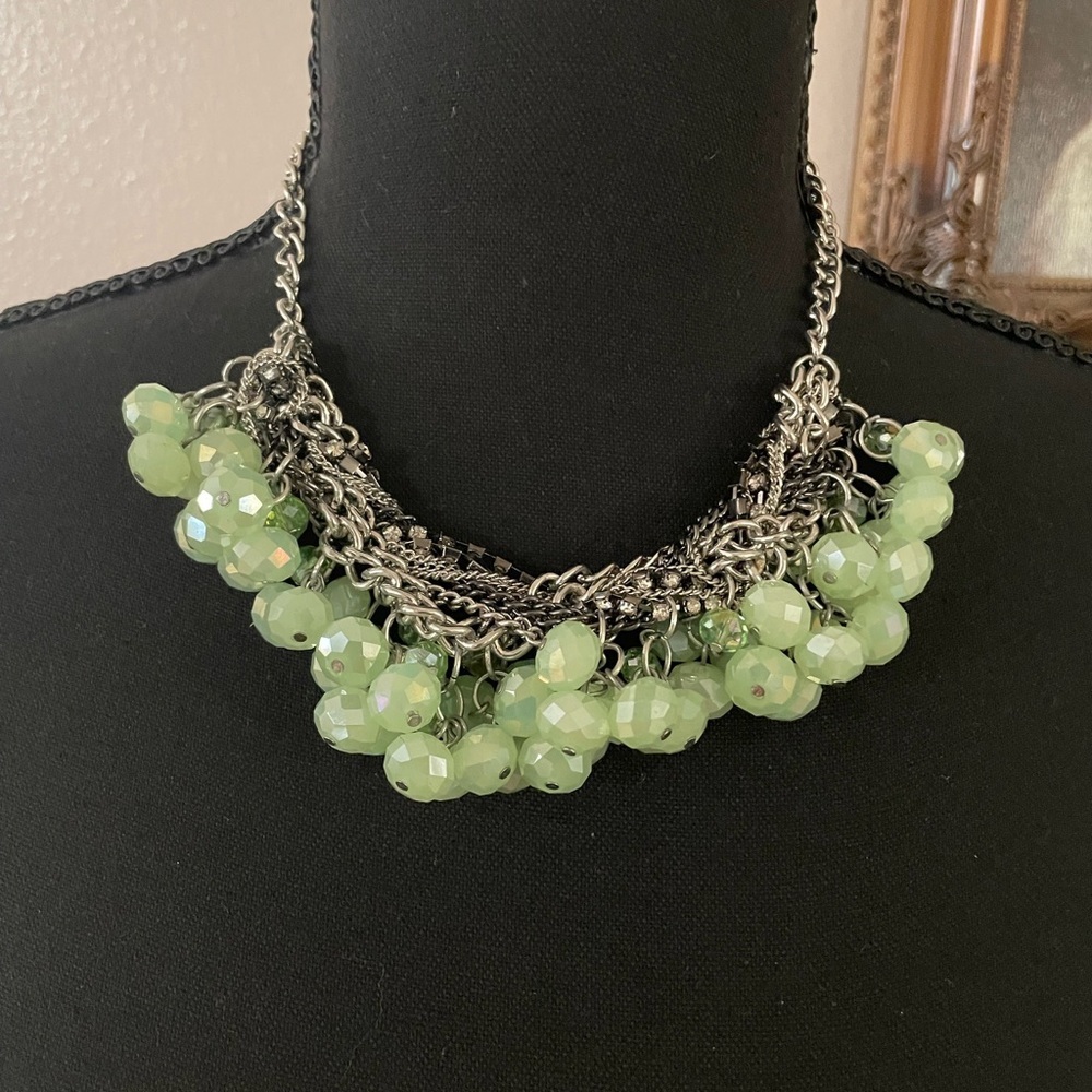 Elegant Green Beaded Necklace